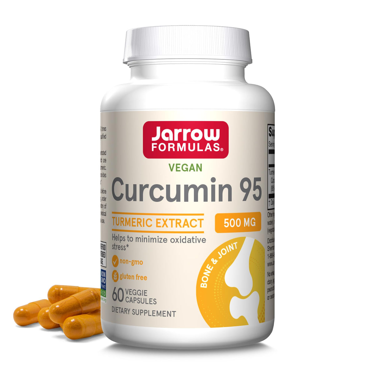 Jarrow Formulas Curcumin 95 bottle for antioxidant support.