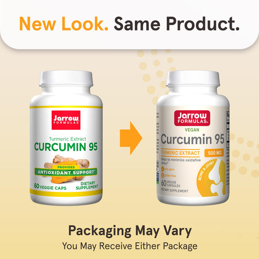 Jarrow Formulas Curcumin 95 capsules in veggie form for easy daily use.