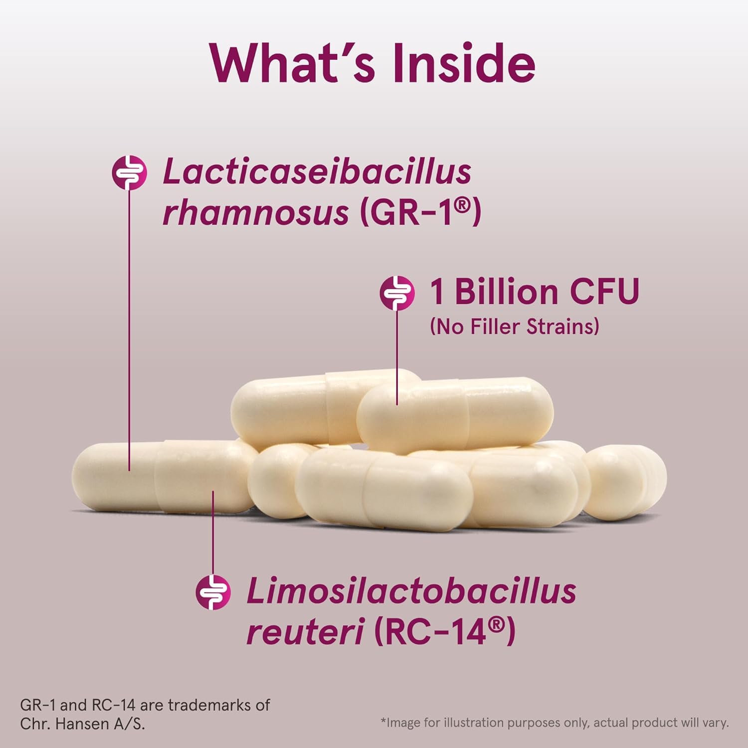 Jarrow Formulas Fem-Dophilus capsules close-up showing veggie capsules