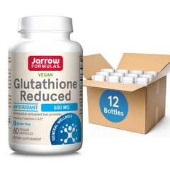 Jarrow Formulas Glutathione Reduced 500mg bottle supporting cellular balance.