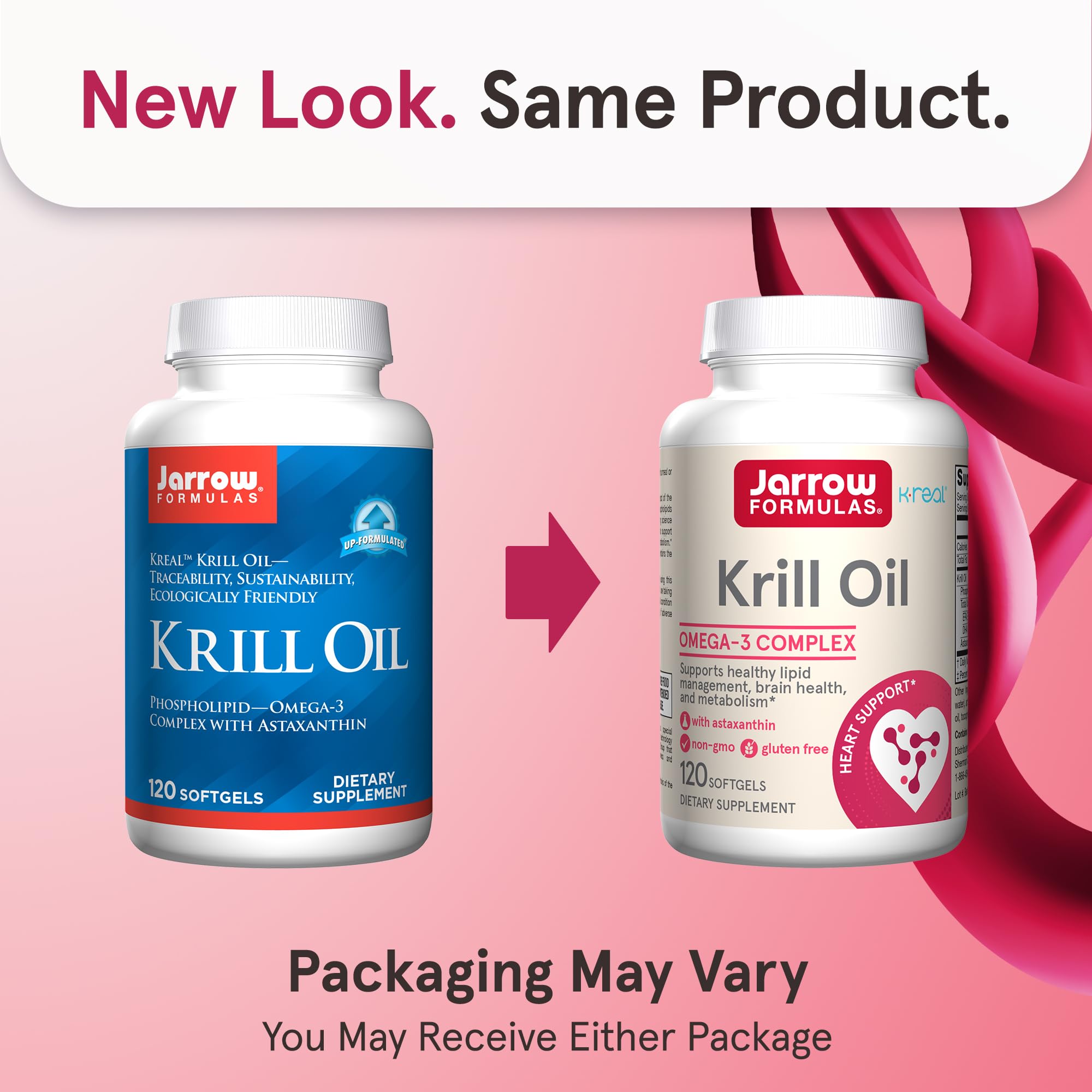 Close-up of Jarrow Formulas Krill Oil softgels for simple daily use