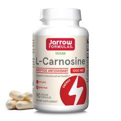 Jarrow Formulas L-Carnosine Dipeptide 1000 mg bottle front for daily antioxidant support