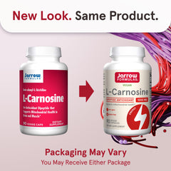 Jarrow Formulas L-Carnosine Dipeptide ingredient panel closeup with high mg content