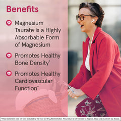 Label detail of Jarrow Formulas Magnesium Taurate with dosage and vegan, Non-GMO attributes