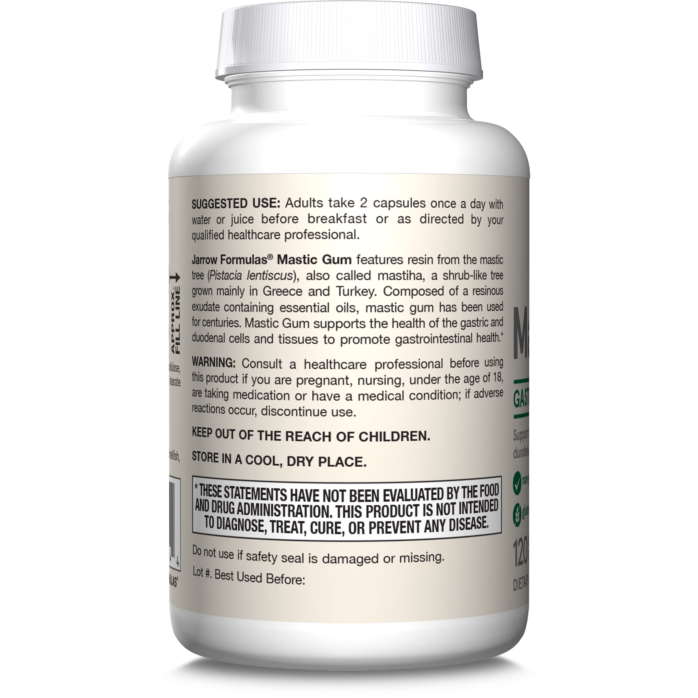 Jarrow Formulas 120-count bottle implies a 60-day supply.