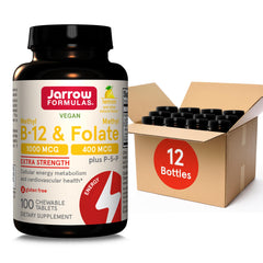 Jarrow Formulas methyl B-12 1000mcg lemon chewable tablet for daily energy support