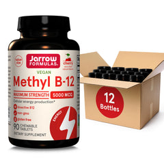Jarrow Formulas Methyl B-12 cherry chewable tablet, 5000 mcg, energy support