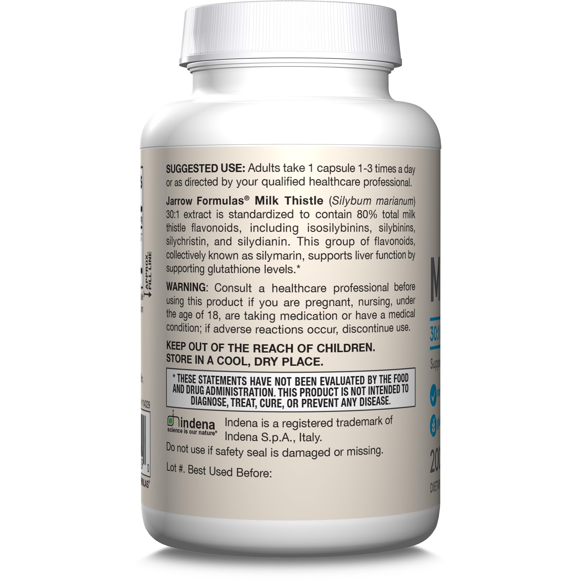 Jarrow Formulas Milk Thistle offers vegan gluten-free credentials for mindful shoppers.