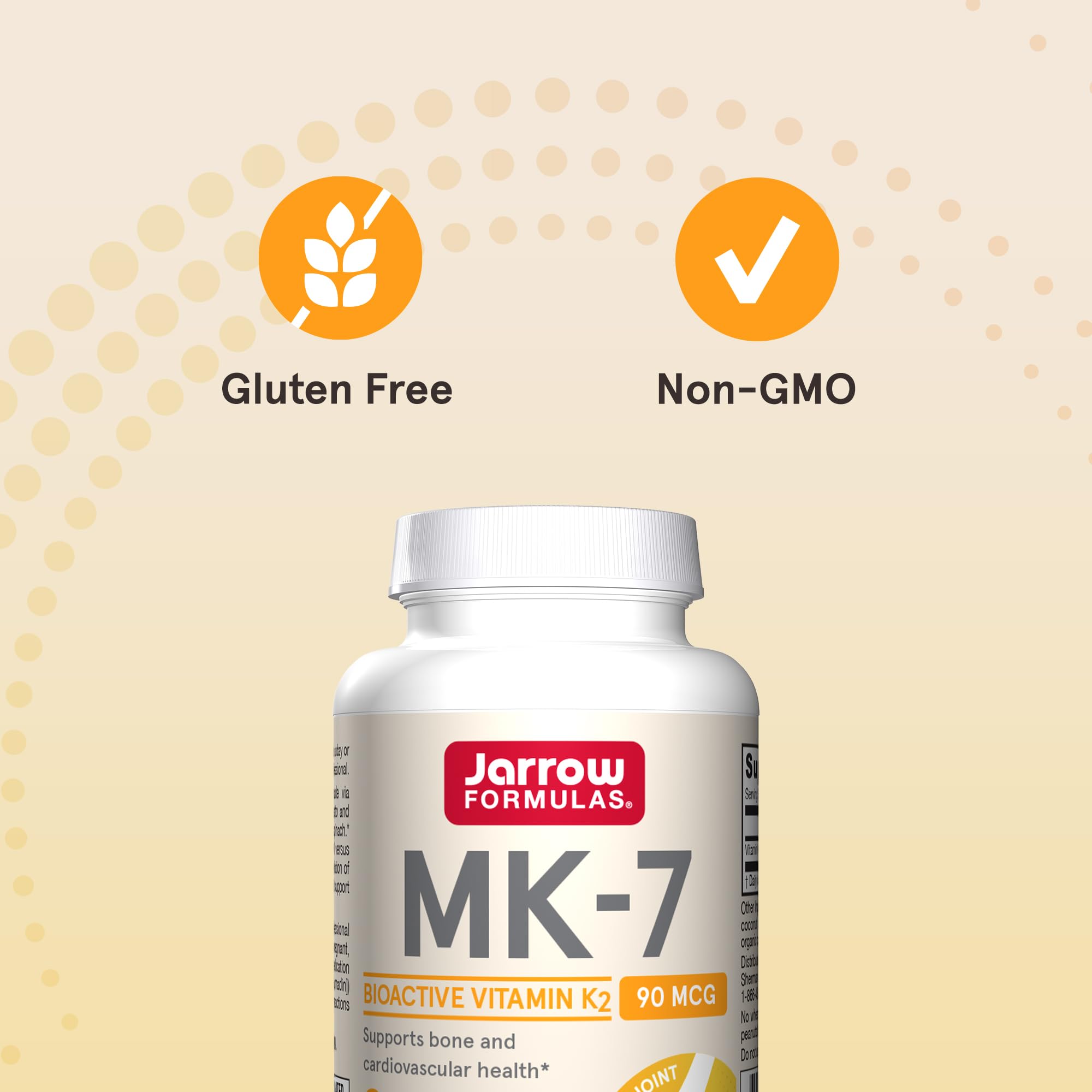 Label detail shows 90 mcg MK-7 per softgel.