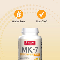 Label detail shows 90 mcg MK-7 per softgel.