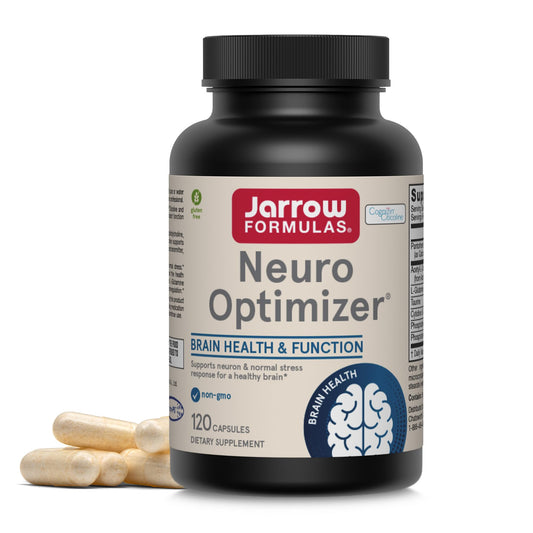Jarrow Formulas Neuro Optimizer bottle for daily brain health.