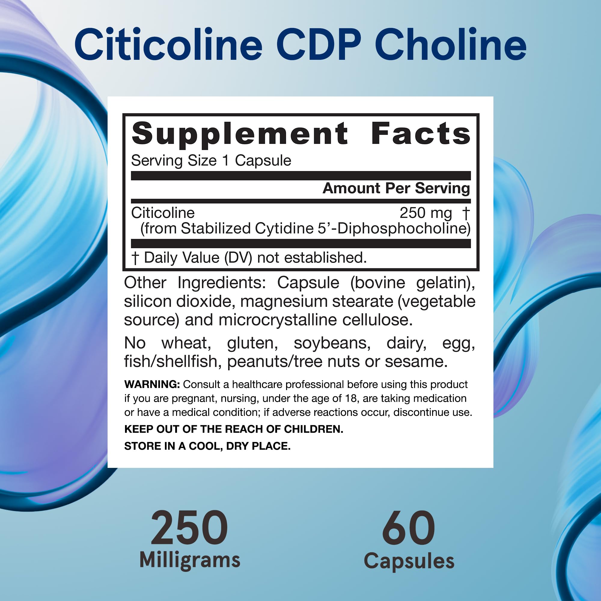 Jarrow Formulas packaging of 12 citicoline bottles