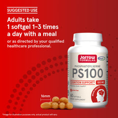 PS100 softgels being poured into a hand for easy daily intake