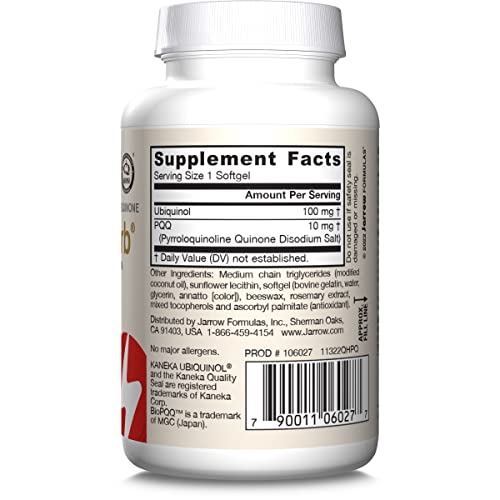 Jarrow Formulas QH-absorb PQQ kitchen counter shot encourages consistent daily care