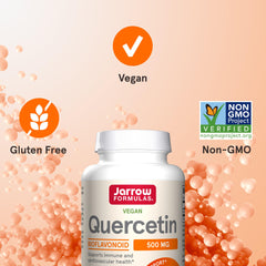 Bottle with label details gluten-free and non-GMO claims.