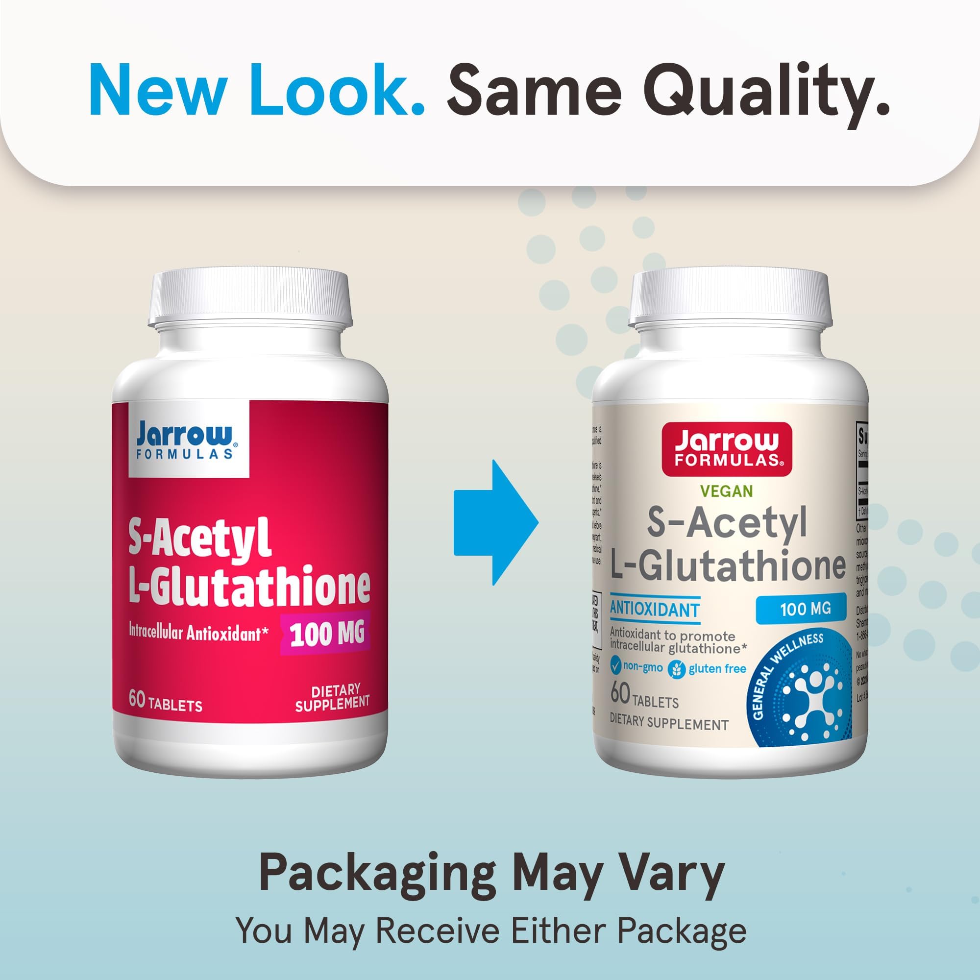 Close-up of capsules highlights 100 mg per serving for potential detoxification support.