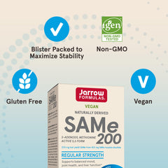 Two SAMe tablets on neutral surface representing daily serving