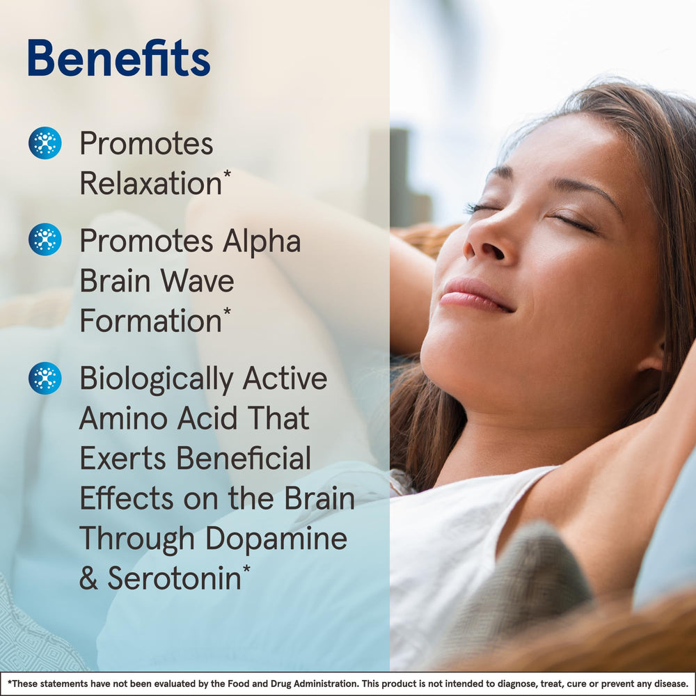 Jarrow Formulas Theanine 200 mg bottle with glass demonstrates convenient daily use
