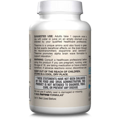 Jarrow Formulas Theanine 200 mg quality seal highlights manufacturing standards