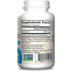 Jarrow Formulas Theanine 200 mg store and dispense setup suggests organized routine