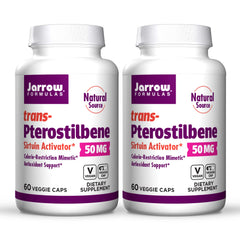 Jarrow Formulas trans-Pterostilbene bottle front for daily wellness routine