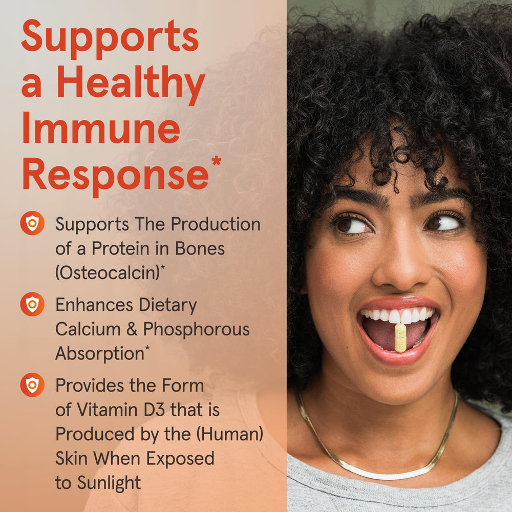Ingredient panel for Jarrow Formulas Vitamin D3 highlights allergen-free formula.