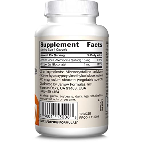 Jarrow Zinc Balance capsule pour demonstrates easy dosage.