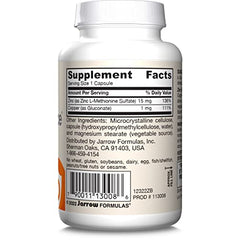 Jarrow Zinc Balance capsule pour demonstrates easy dosage.