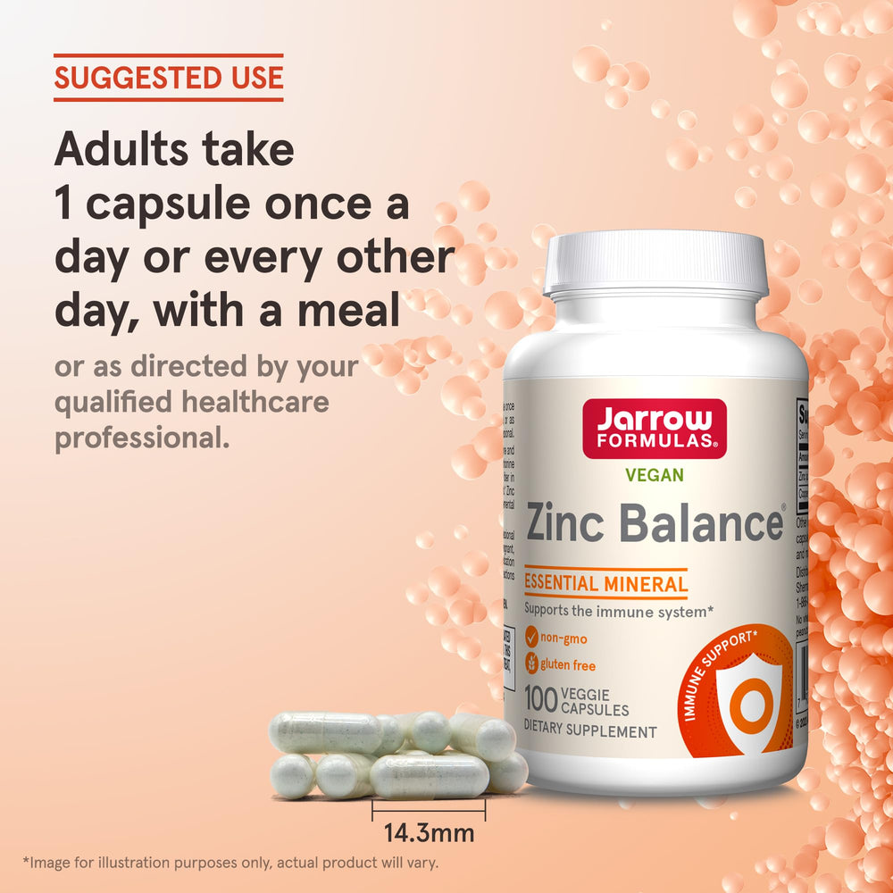 Jarrow Zinc Balance daily-use serving suggestion on label.