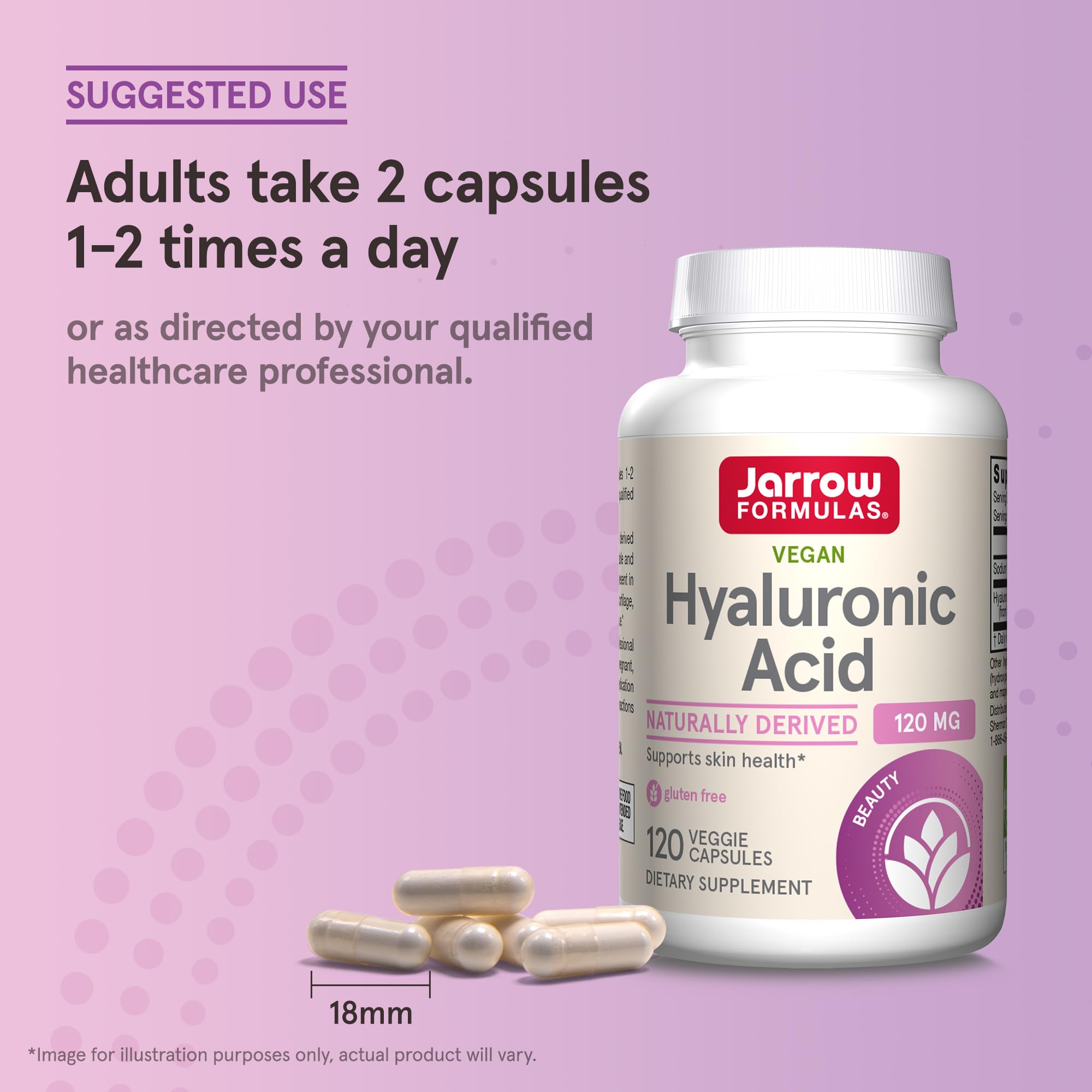 Product label focusing on purity and the single-ingredient hyaluronic acid content.