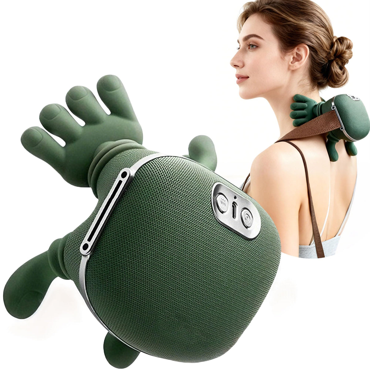 JATCWBO Smart Neck Massager with heat function provides soothing warmth around the neck.