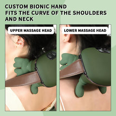 Soft materials ensure comfortable neck fit during massage sessions.