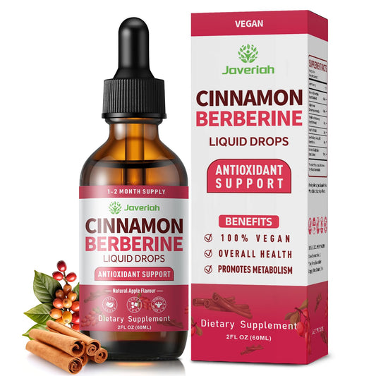 Javeriah Berberine Drops bottle front view highlighting natural ingredients for daily wellness