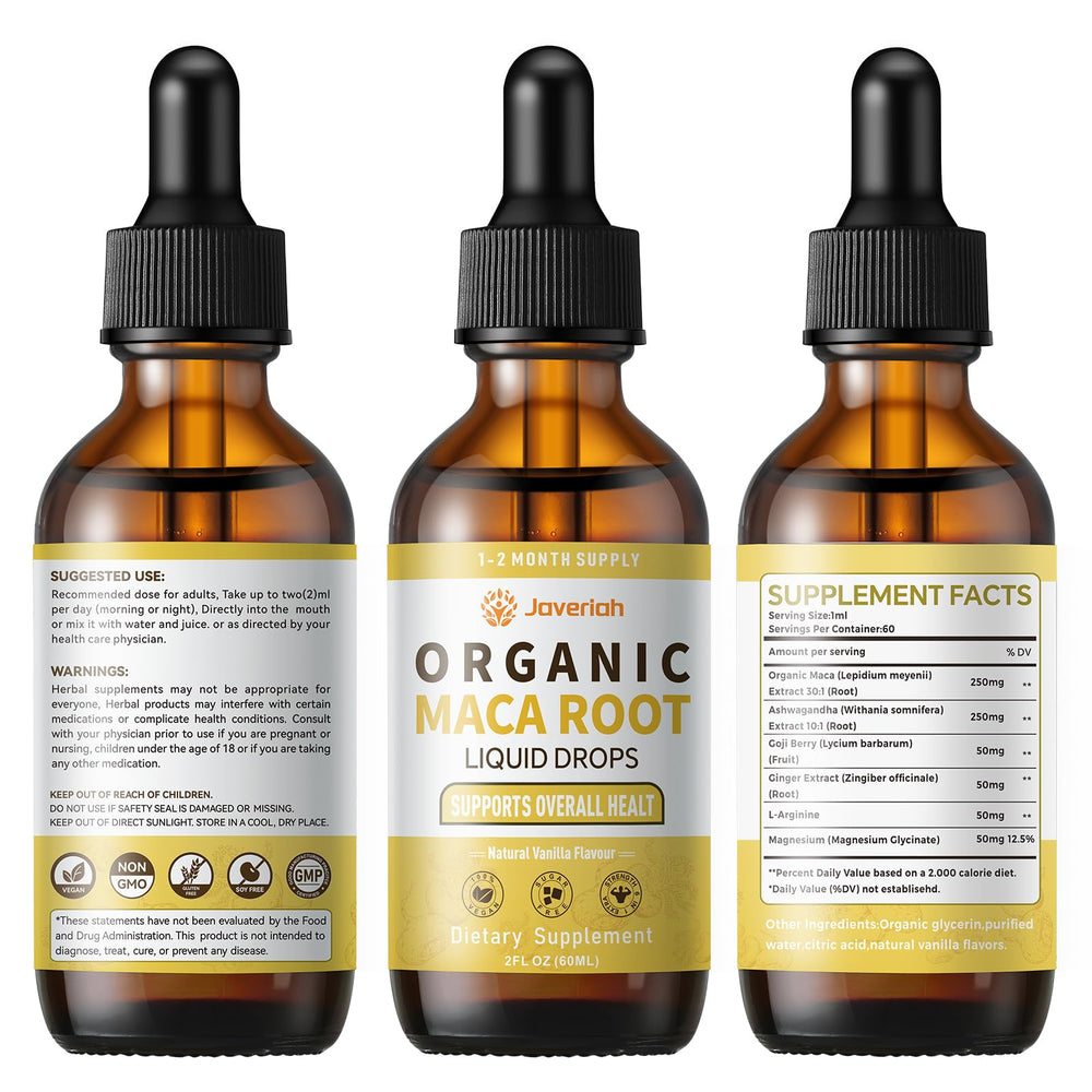Javeriah Bottle Packaging shown with vegan formula and eco-friendly design.