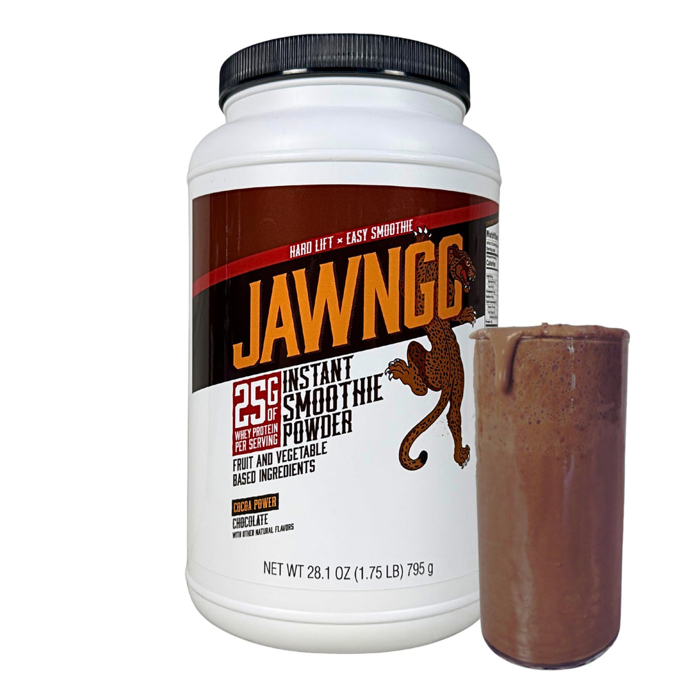 Jawngo Chocolate Protein Smoothie with real fruits for a naturally sweet, protein-rich snack.