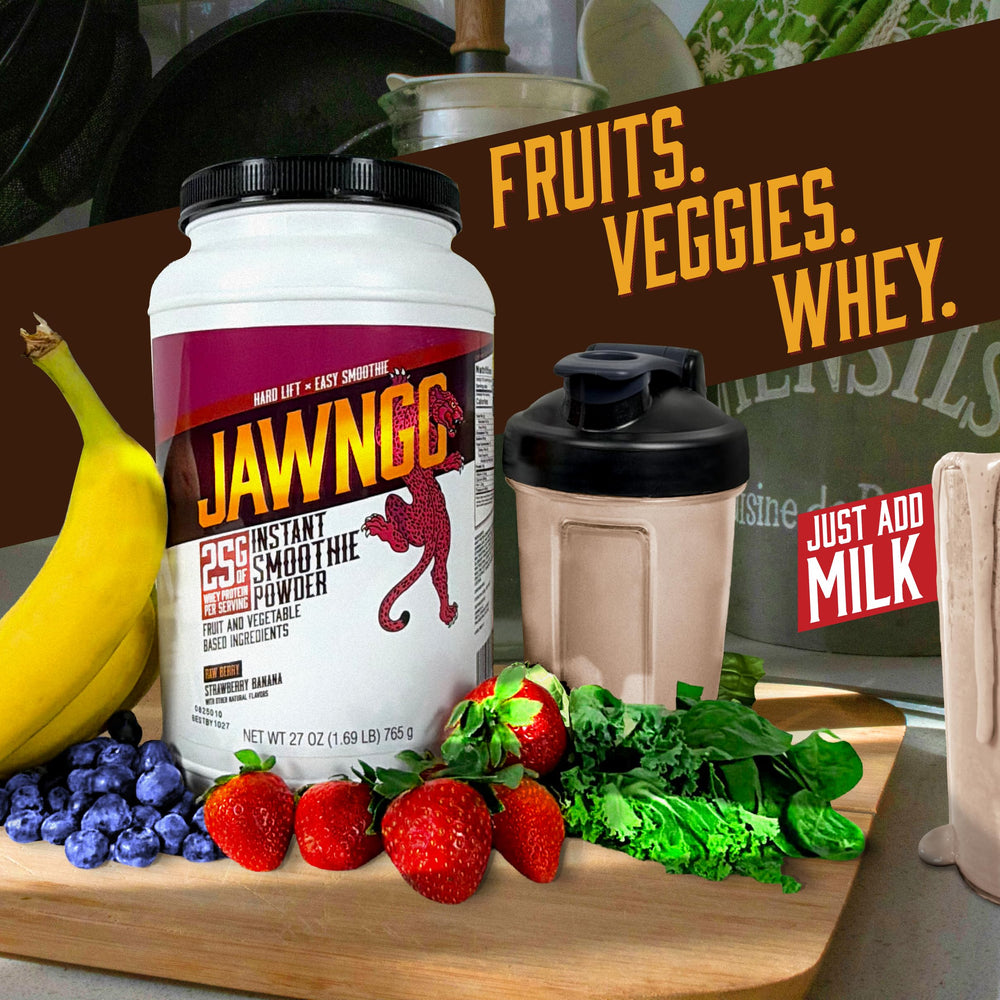 Jawngo real fruits and vegetables blend image highlighting vibrant color and nutrition.