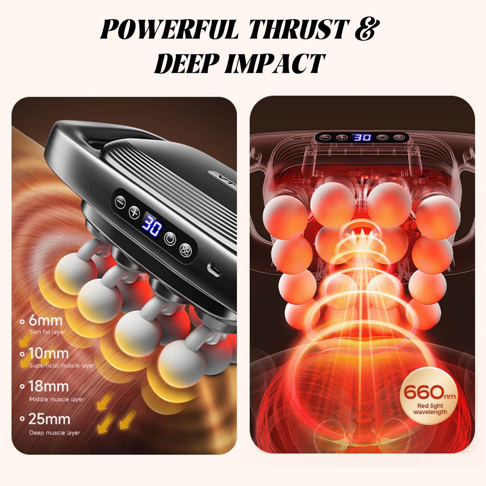 Jaxiuk massage gun mode options for customizable, comfortable relief.