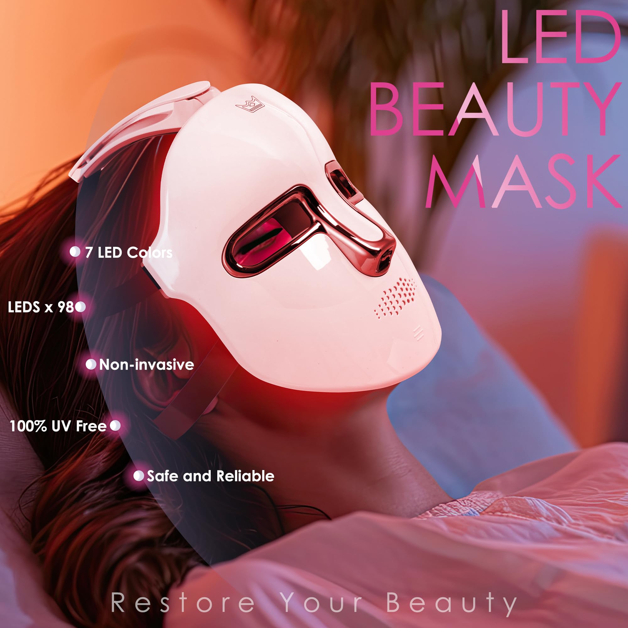 Jay Sarees mask using head-switch controls for easy color changes.