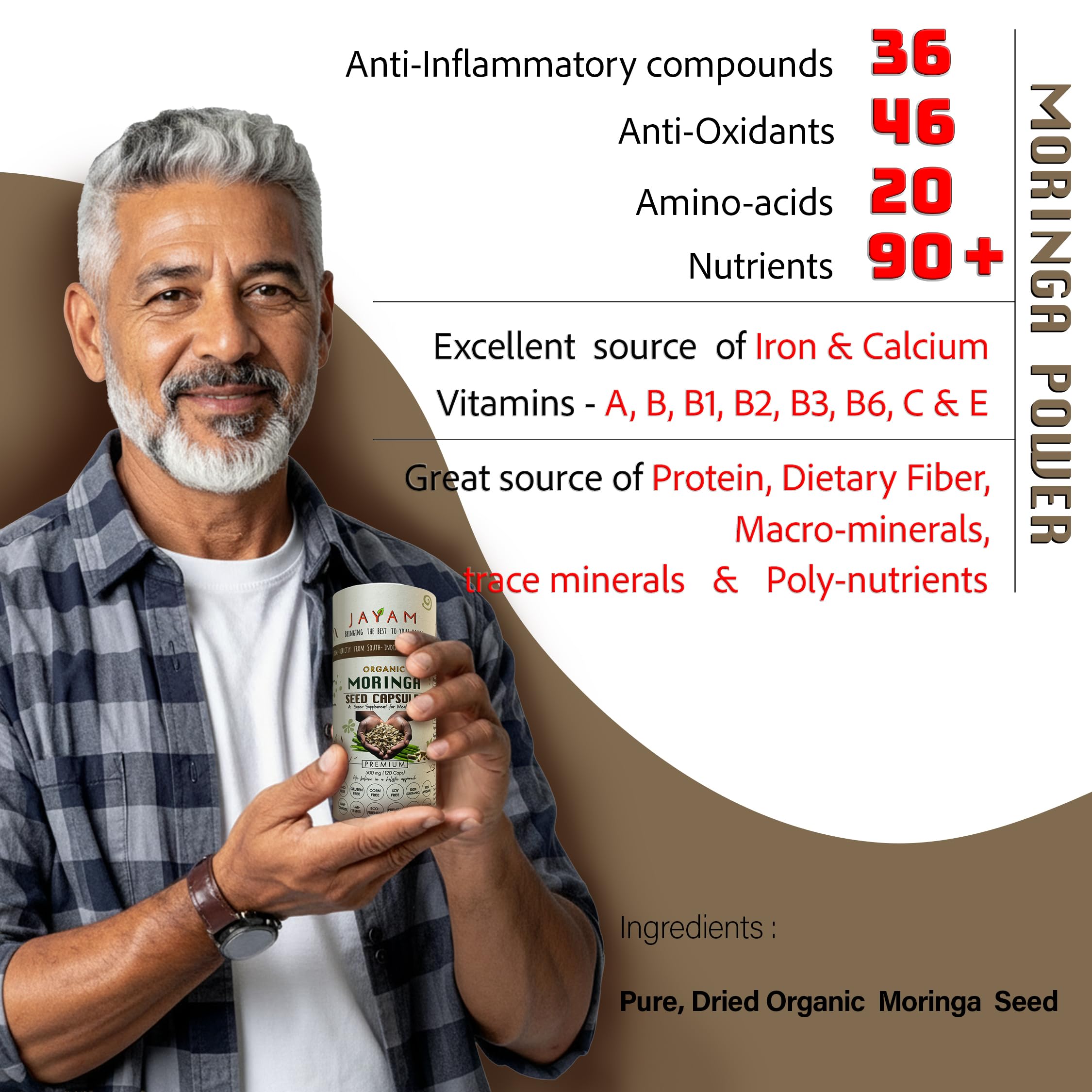 Capsule texture detail conveys quality and potency.