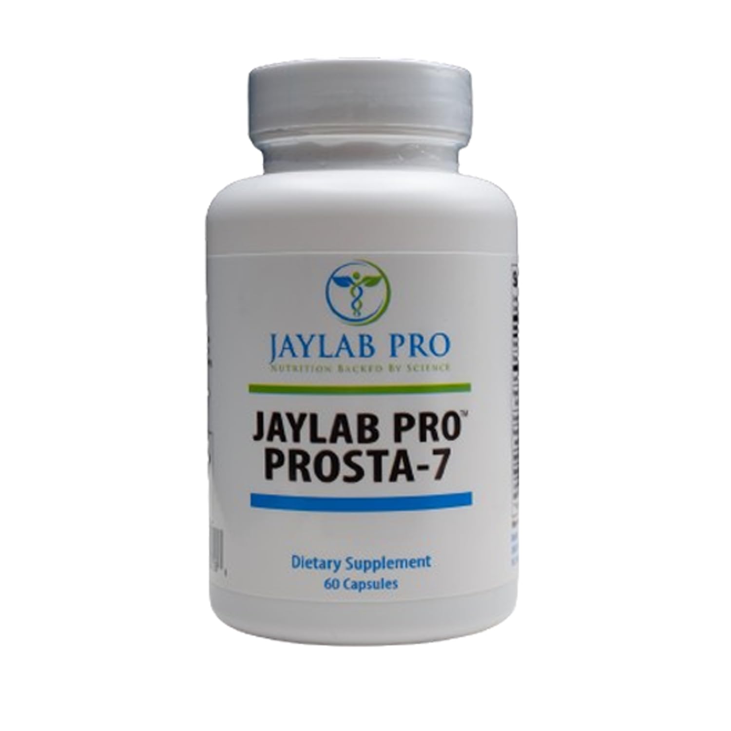 JAYLAB PRO Prosta-7 bottle and capsules for daily prostate health support.