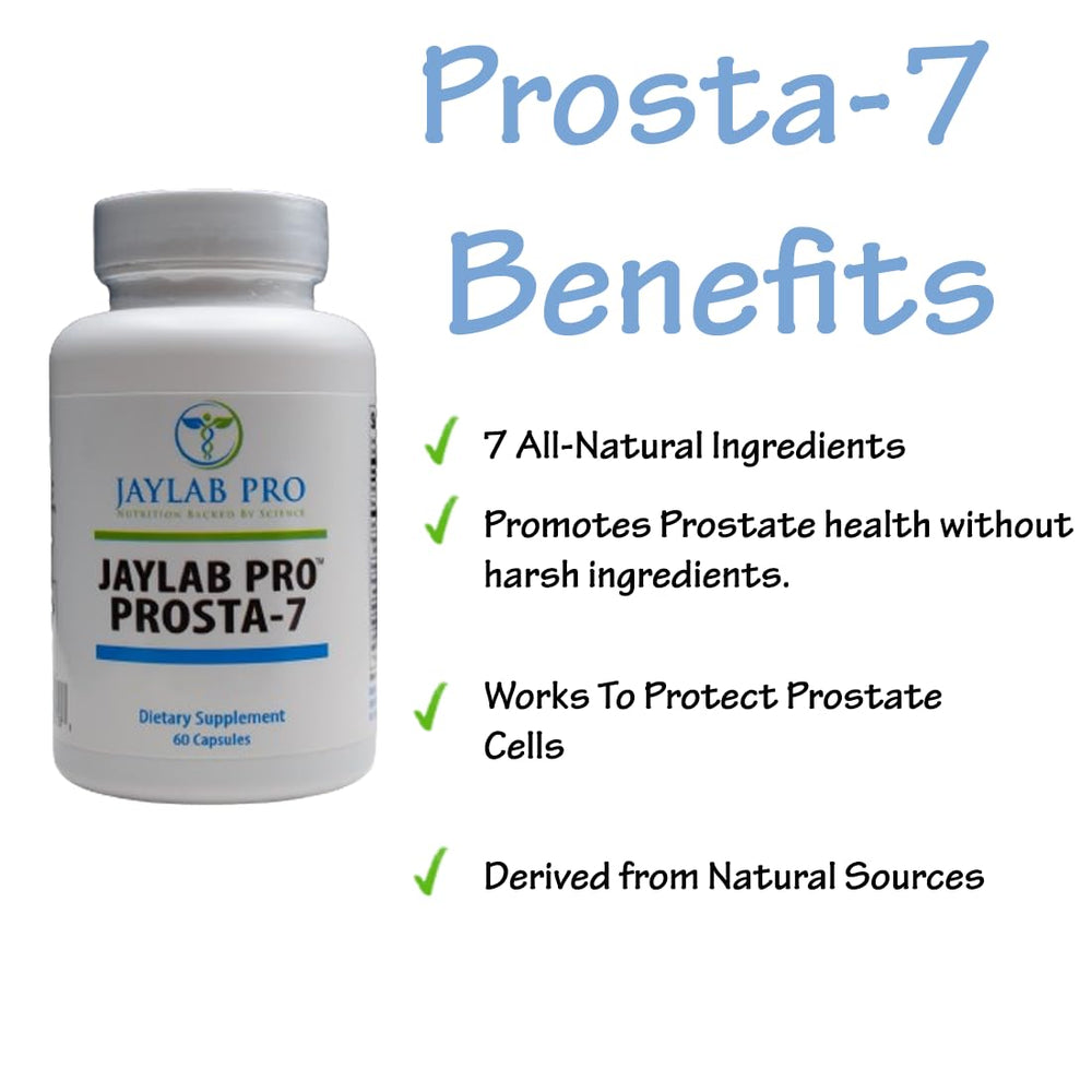 JAYLAB PRO Prosta-7 label details emphasize purity and formulation.