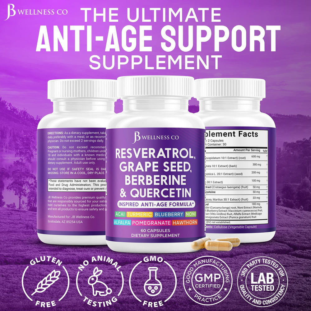 Acai extract capsules by JB Wellness Co for vibrant daily energy.