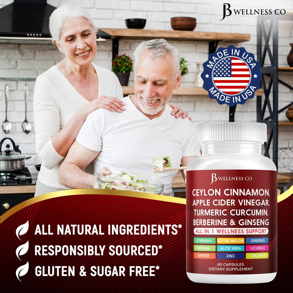 JB Wellness Co ACV capsules in bottle for everyday vitality