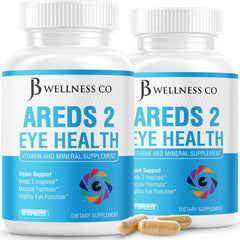 JB Wellness Co AREDS2 eye vitamin bottle for daily eye support.