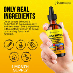 JB Wellness Co Liquid multivitamin bottle pour suggests easy daily wellness for adults.