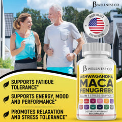 JB Wellness Co Fenugreek seeds capsules shown for energy support.