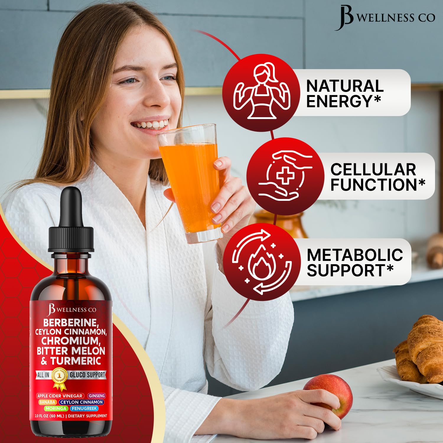 Gymnema sylvestre liquid blend from JB Wellness Co supports balance
