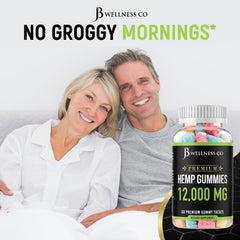 JB Wellness Co hemp gummies nutrition panel reveals vitamins and fatty acids