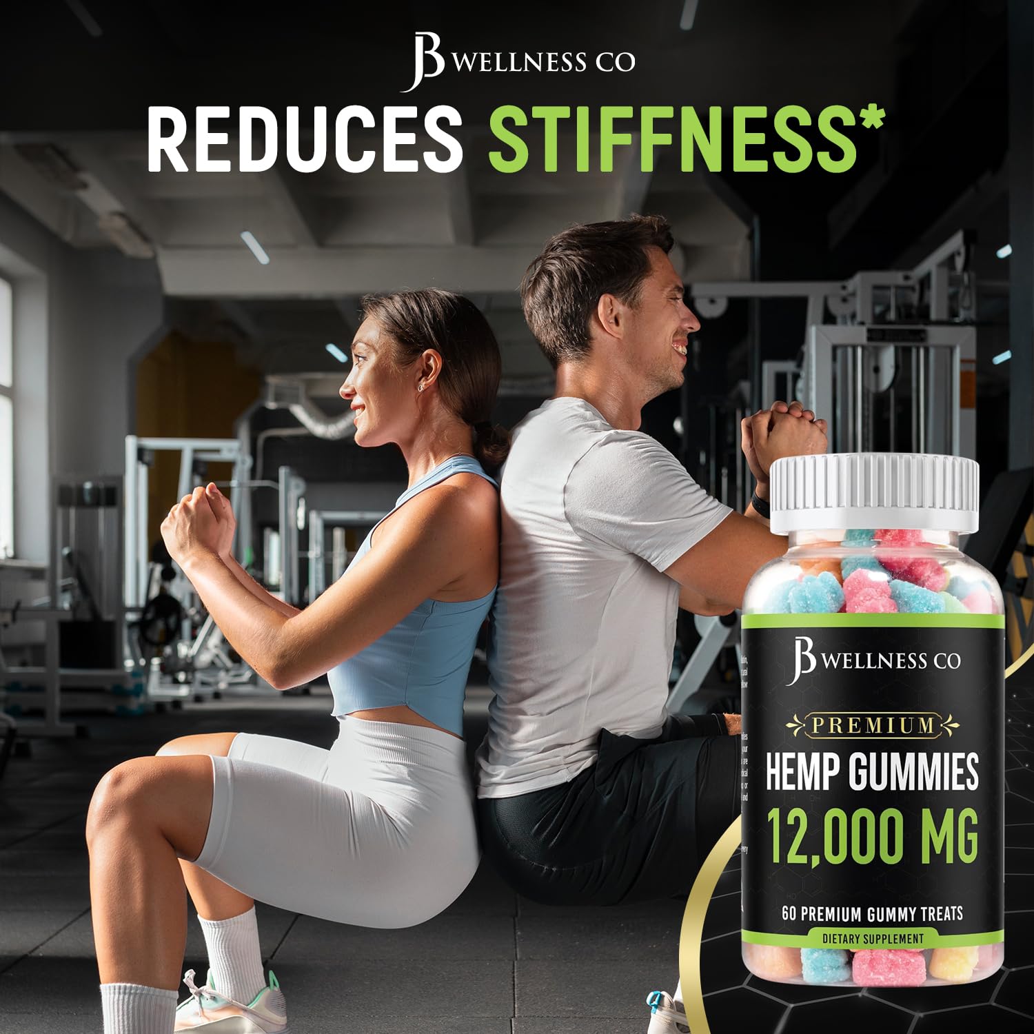 JB Wellness Co hemp gummies on store display for easy shopping