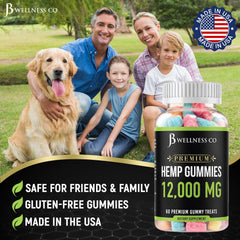 JB Wellness Co hemp gummies texture close-up shows chewy fruit taste